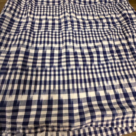 J. Crew Crewcuts Girls Gingham Navy Dress Embroidered Lined Sz 14 Summer/Fall - Picture 2 of 11